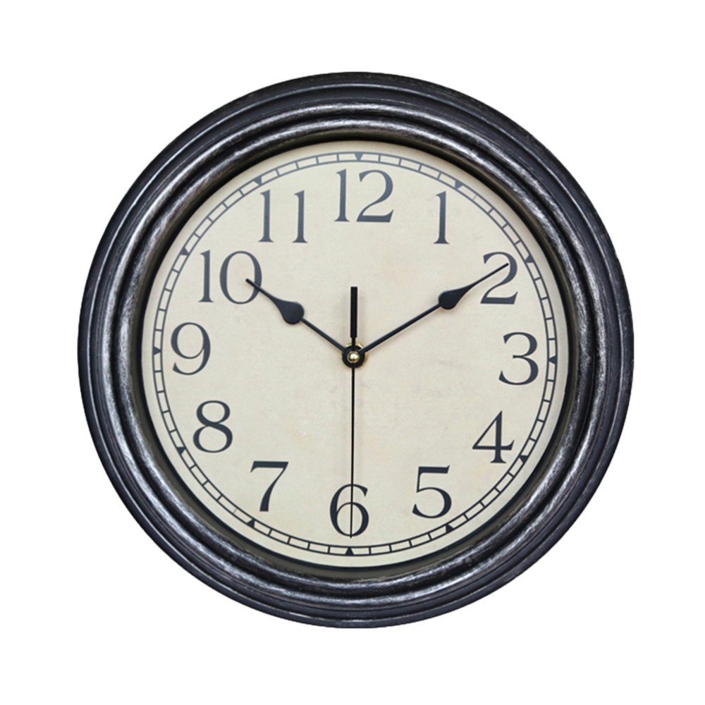 12 Inch Imitation Wood-colored Wall Clock Office Sweeping Movement