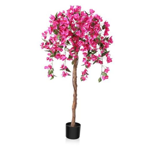 4FT Tall Artificial Potted Bougainvillea Tree for Indoor and Outdoor Decor