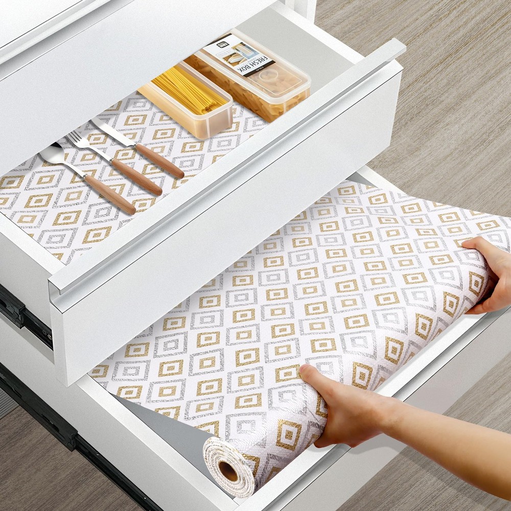 Best Shelf and Drawer Liner for Kitchen Cabinet Non Adhesive Strong Slip Paper