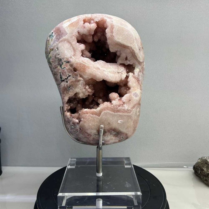 16.87LB Natural Quartz Crystal Mineral Specimen Healing Home Decor Gems +stand