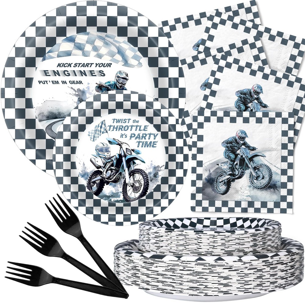 Dirt Bike Motocross Party Decorations and Motorbike Party Favors Supplies