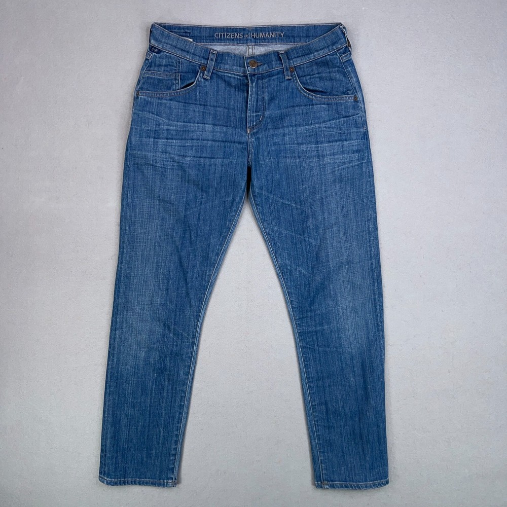 Citizens of Humanity Women’s Blue Relaxed Cropped Denim Jeans Size 26