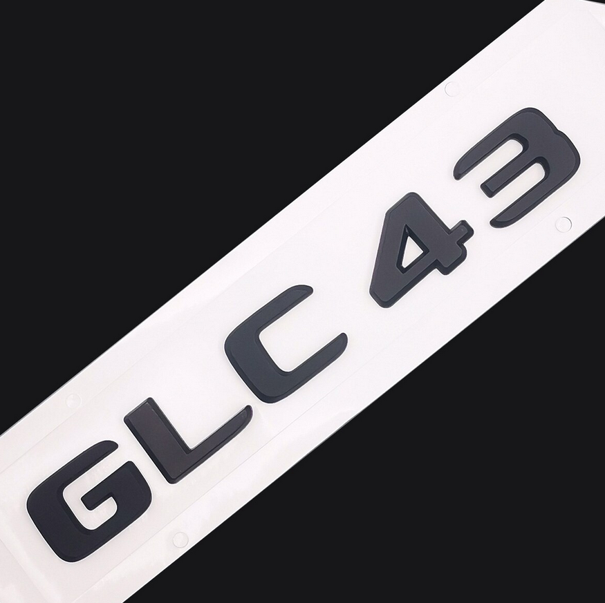 For MERCEDES GLC43 Car Rear Sticker Trunk Emblem Boot Back Letters Matte Black