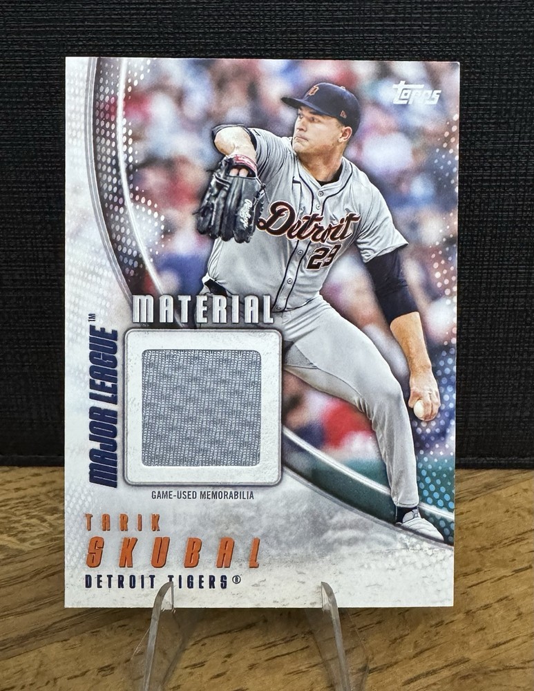 2025 Topps Series 1 TARIK SKUBAL Major League Material Tigers Game Used Mem