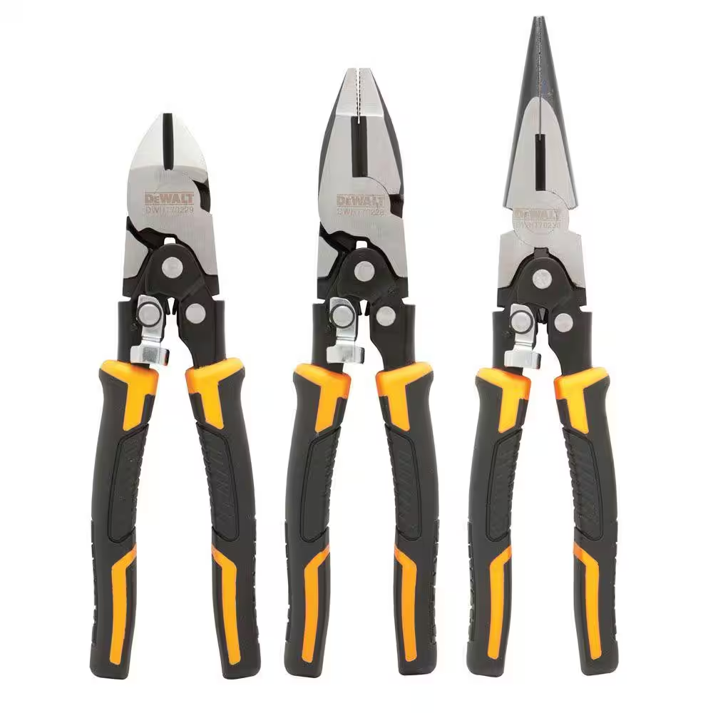DeWALT DWHT70485 3-Piece Compound Action Plier Cutter Set - Pliers