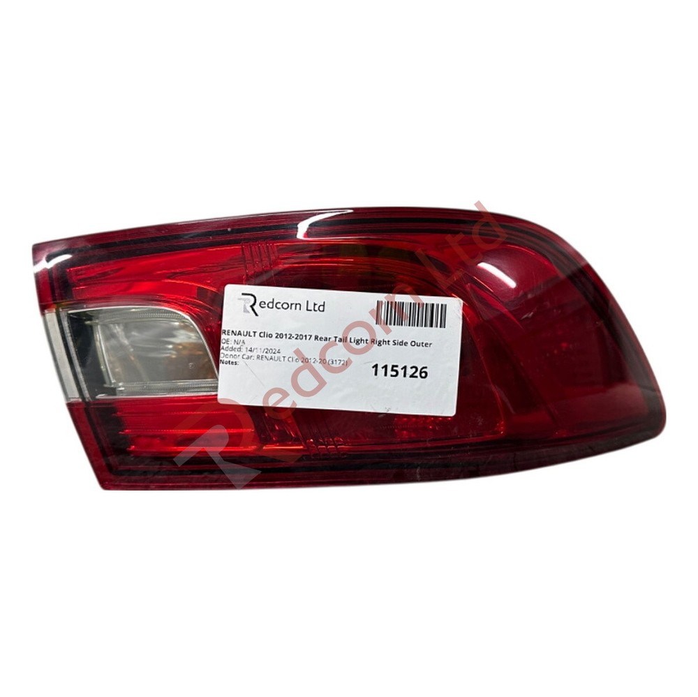 RENAULT Clio 2012-2017 Rear Tail Light Right Side Outer