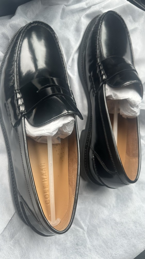 Cole Haan Pinch Prep Penny Loafer in Black Brushoff Size 13M C38552