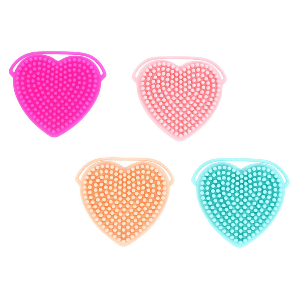 4 Pcs Face Brush Heart Shaped Bath Skin Care Massager Cleansing Miss