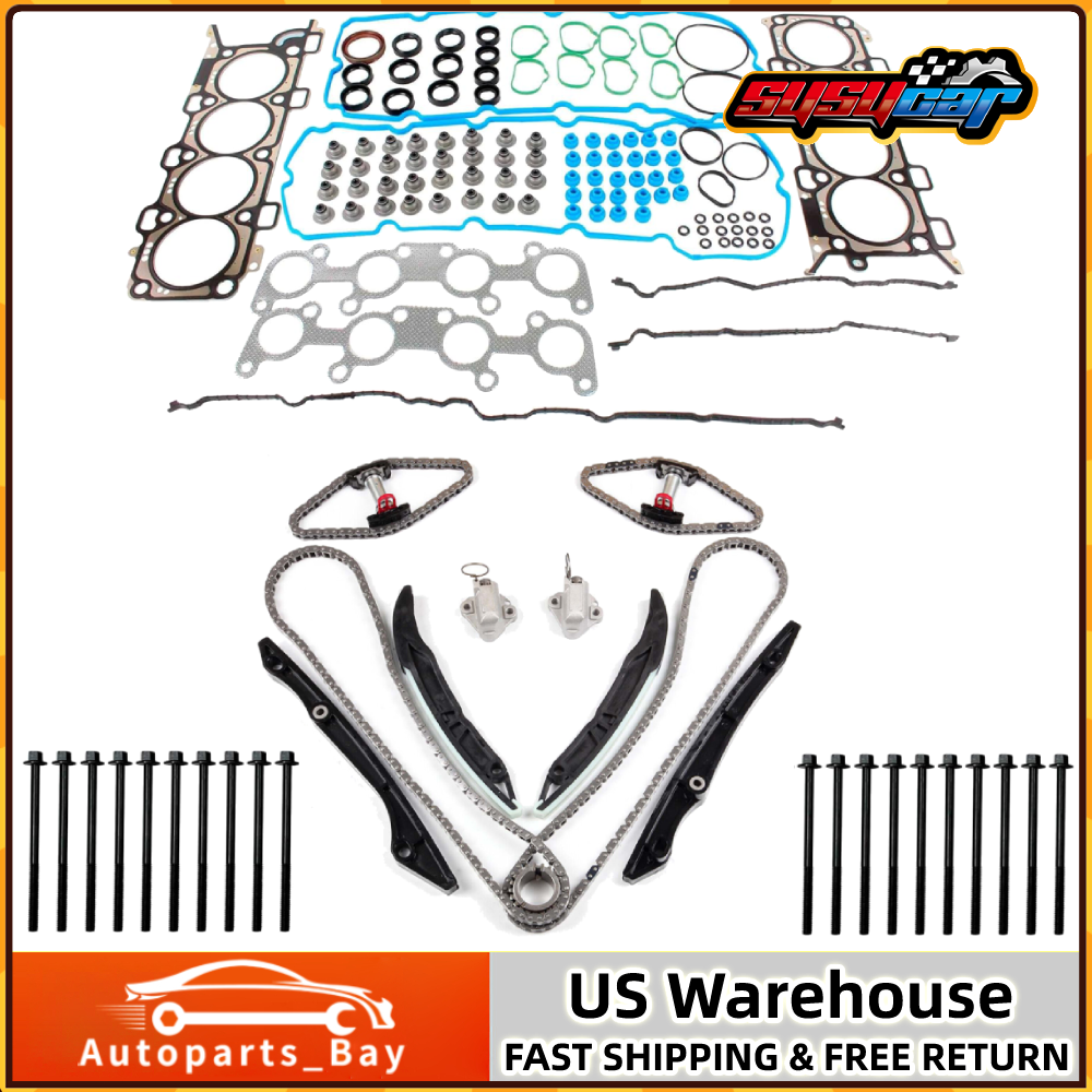 Timing Chain Kit Head Gaskets M12 Bolts For 2011-2014 Ford F-150 Mustang 5.0L V8
