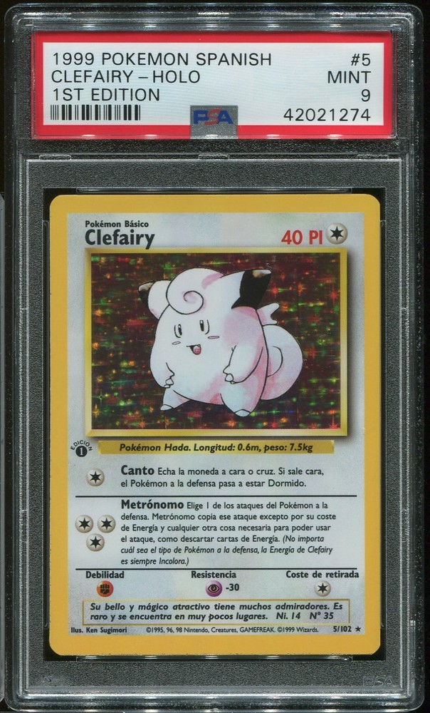 Clefairy 005/102 Base Set Shadowless Holo Pokemon Card