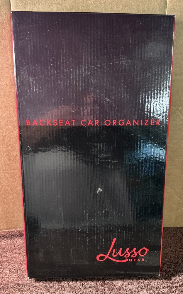 Lusso Gear Black Backseat Car Organizer New Sealed