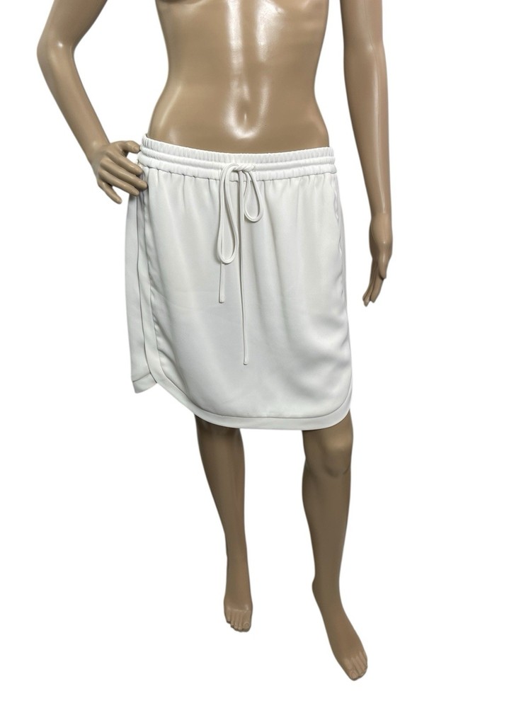 J Crew Women's Size 10 Ivory Drapey Twill Drawstring Skirt