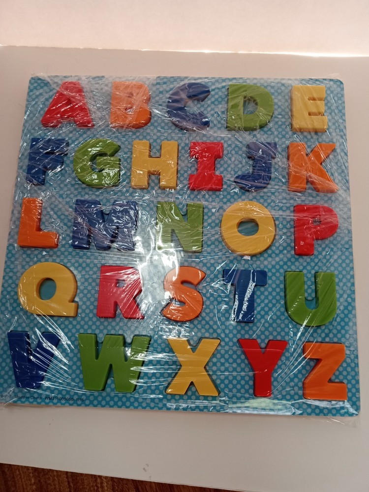 Wooden Alphabet Shapes Puzzle Set Educational Board for Toddlers