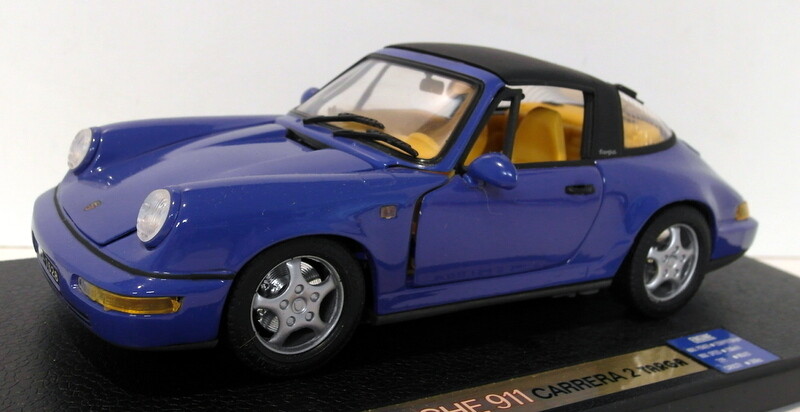 Anson 1/18 Scale Diecast Porsche 911 964 Carrera 2 Targa Blue Model 30305-W