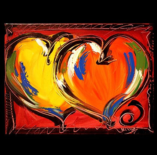 Two hearts  by Kazav   Painting Stretched Canvas Sftru