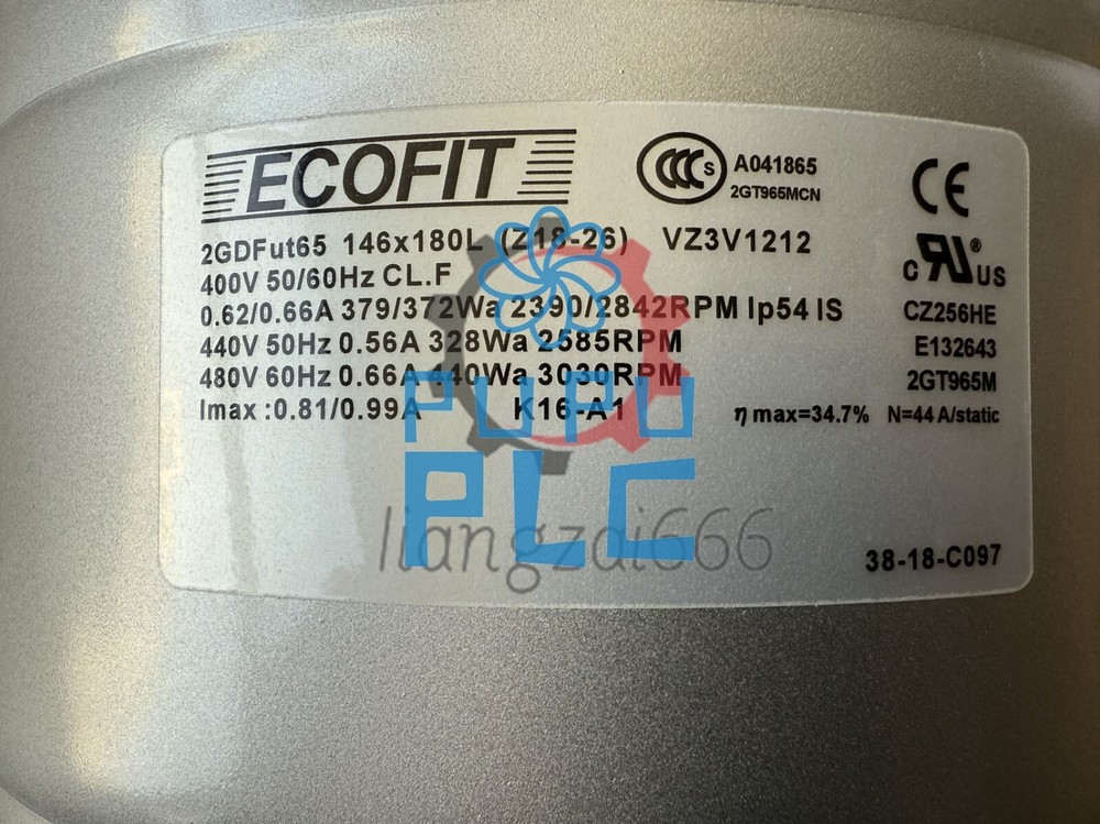 New 1Pcs SND Ecofit 2GDFUT65 Inverter Fan ATV71/61 VZ3V1212