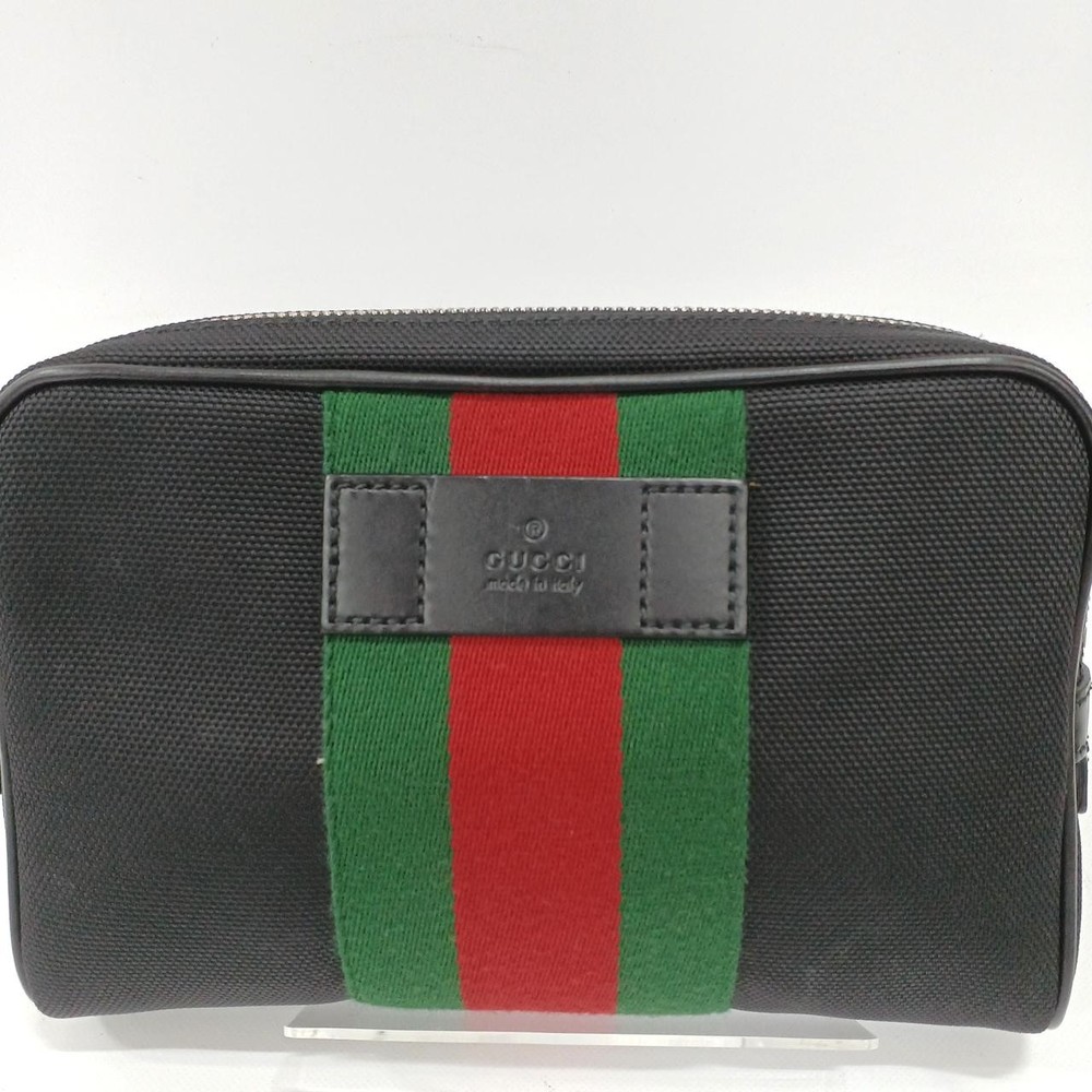 GUCCI 630919 Body Bag 670074 in Black with Gold Hardware