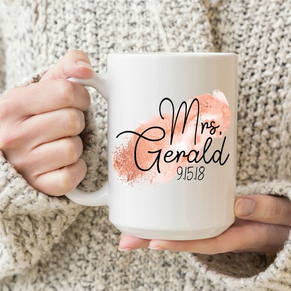 Custom Mrs Coffee Mug Wedding Gift Wife To Be Bridal Shower Gift Gifts For Mrs