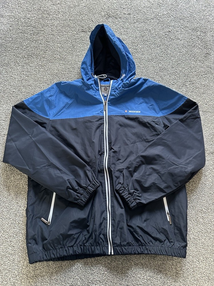Mens Lambretta Contrast Panel Hooded Jacket, Size 3XL, Blue, Hooded, Lined (14)
