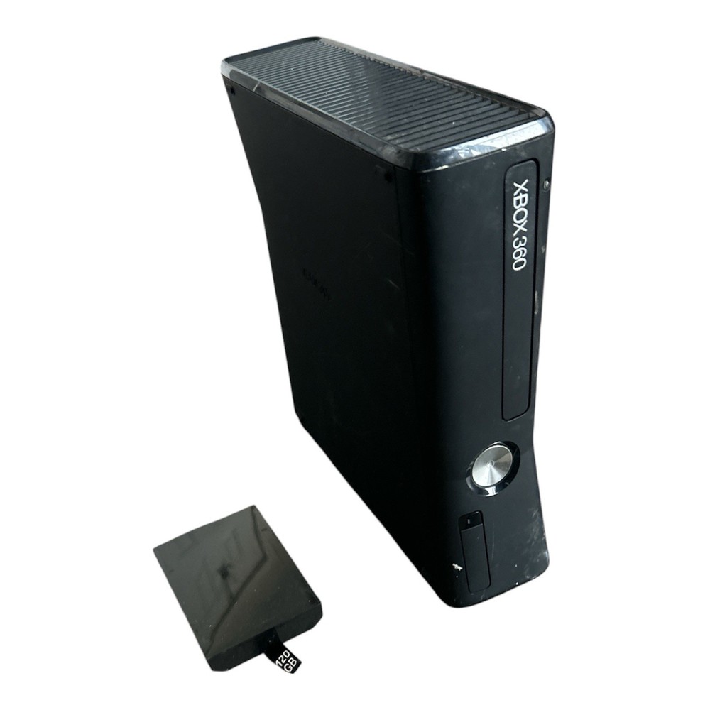 Xbox 360 S Slim Black (Model 1439) Console Only 120GB Drive Tested & Working