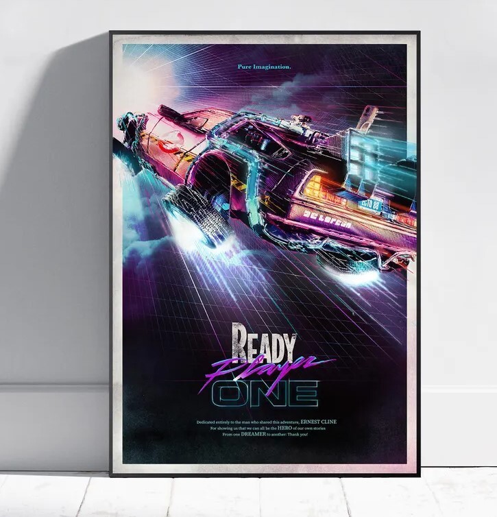 Ready Player One Poster, Tye Sheridan Wall Art, Rolled Canvas Print