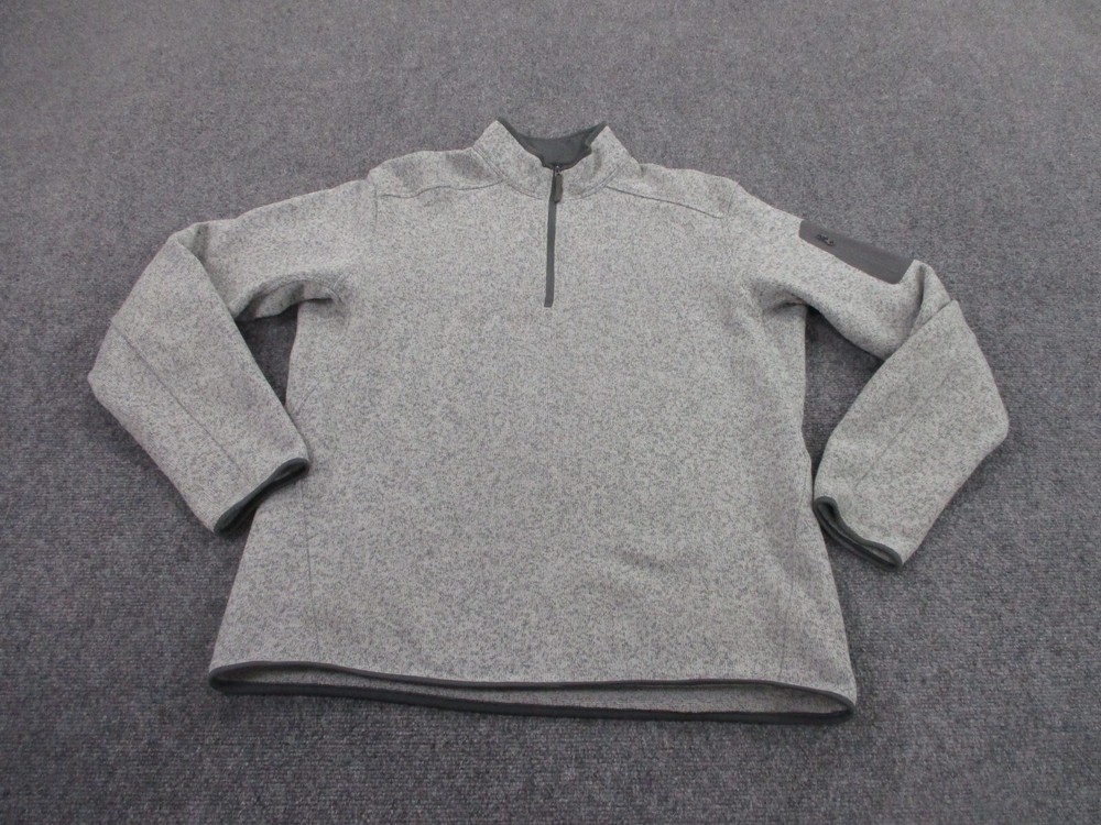 Arcteryx Jacket Mens L Gray Outdoors Fleece Active Logo Sweater Hiking Adult