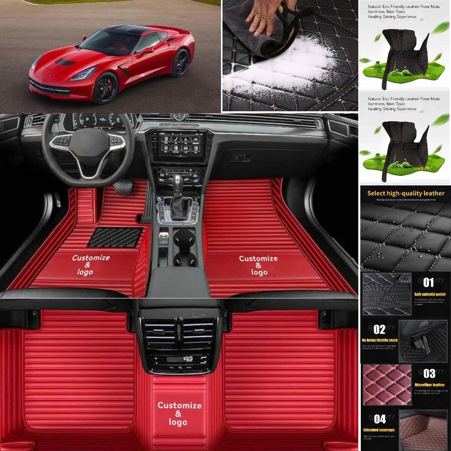 For Chevrolet Corvette Car Floor Mats All Weather Custom Protection Floor Liners