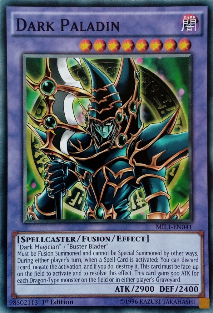 Dark Paladin Common 1st Edition YuGiOh Card MIL1-EN041