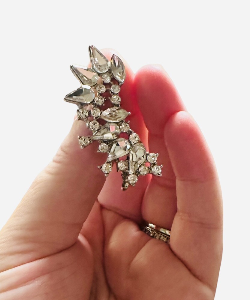 Express Rhinestone Crystal Cuff Clip Earring for Left Ear - Single Piece