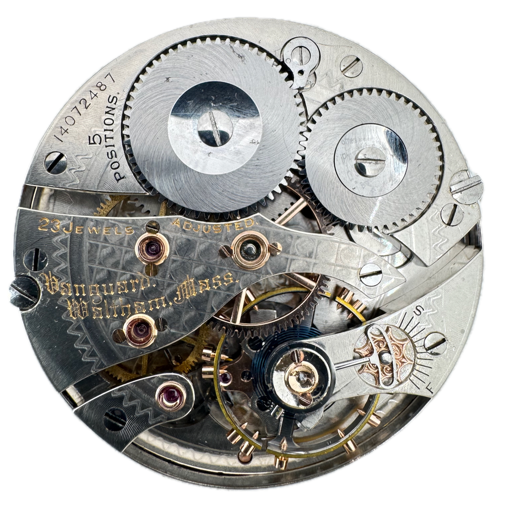 Antique 16s 1904 Waltham 1899 23j Mechanical Pocket Watch Movement Vanguard USA