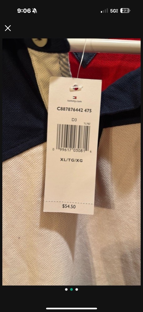 Tommy Hilfiger Mens Black Custom Fit Polo Shirt Size XL