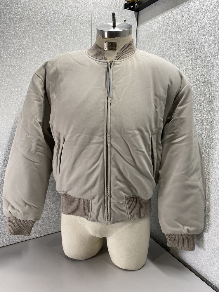 Acne Studios Mens Outwood Twill Wool Blend Puff Jacket Size 46 Cold Gray