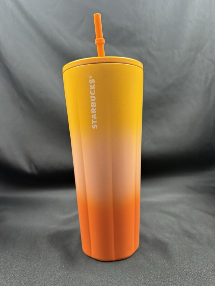 Starbucks Spring 2024 Ombre ORANGE YELLOW PASTEL Venti 24 oz Stainless Tumbler