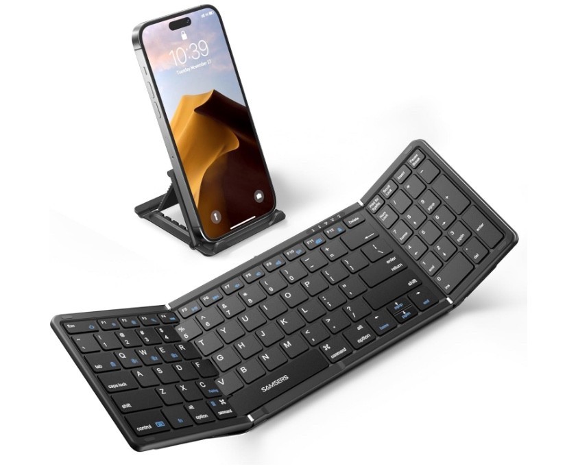 Samsung Foldable Bluetooth Keyboard with Numeric Keypad - Full-Size Wireless Portable Design