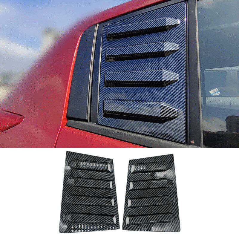 2007-2012 Nissan Versa Carbon Fiber Side Window Louvers Scoop Cover