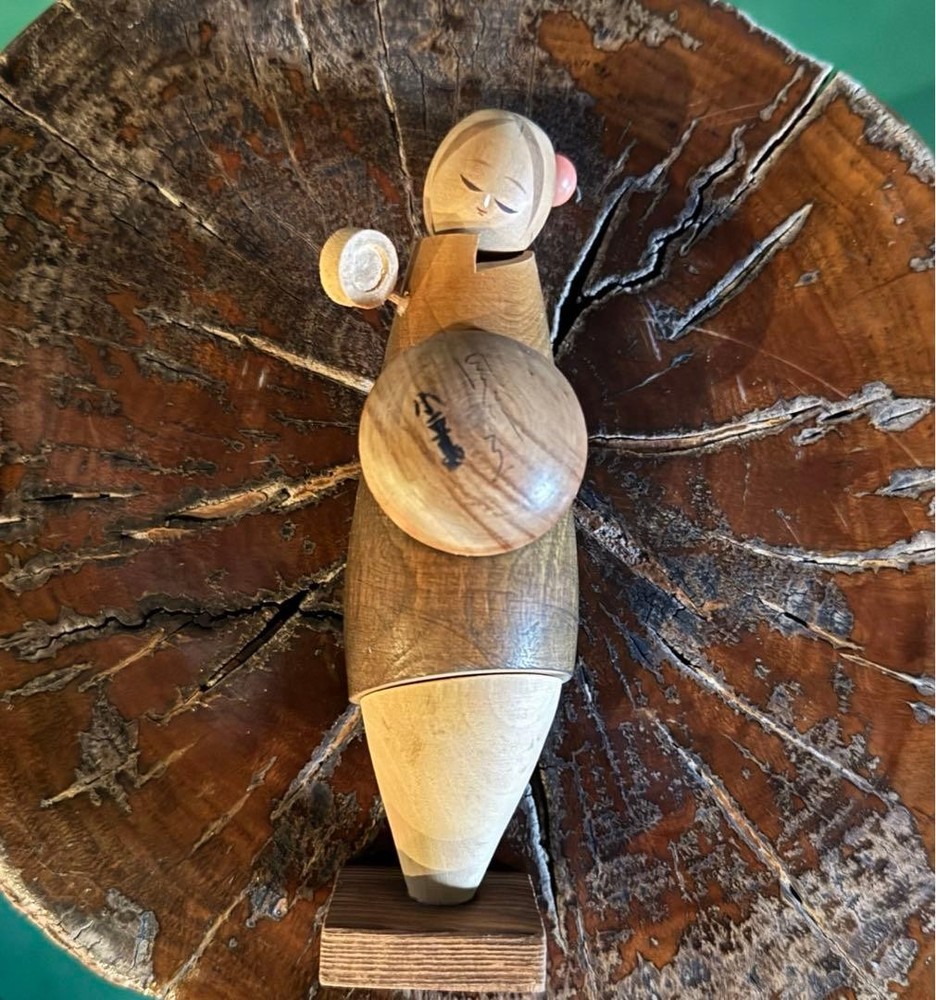 Vintage Kokeshi Doll Retro Showa Antique Folk Art 50s Wood Japanese Woman