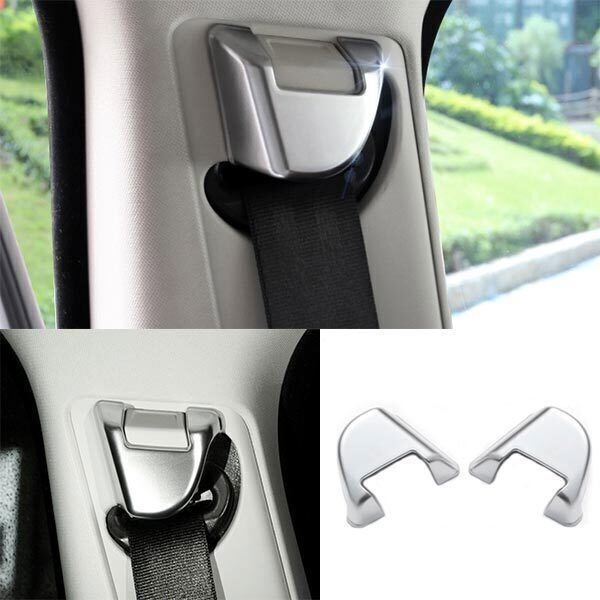 Belt Buckle Cover For Range Rover Sport 2014-2022 Interior Seat Matte Silver ABS