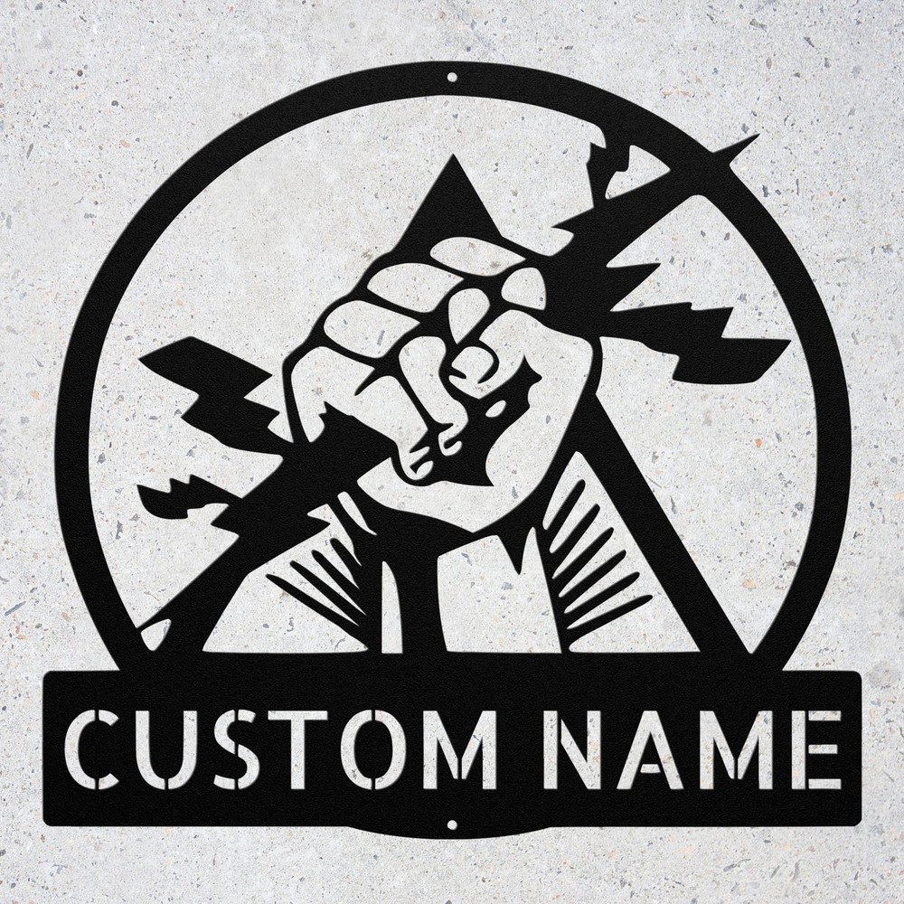 Custom Electrical Engineer Metal Sign Personalized Office Wall Art Name Plaque