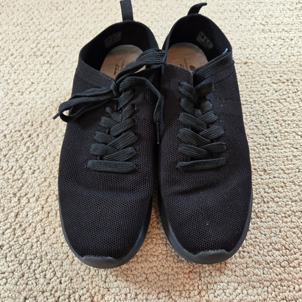 Cloudsteppers by Clarks Womens Size 8 Black Tennis Shoes Cushion Soft