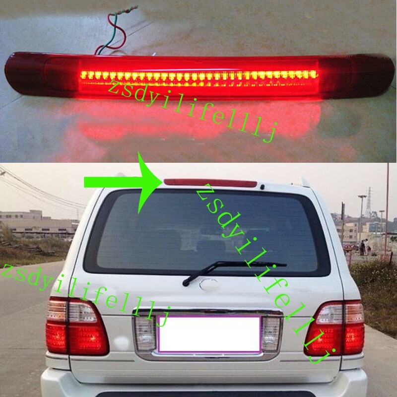 1x For Lexus LX470 1998-2007 Car Rear Window High Mount Taillight LED Lamp Cover