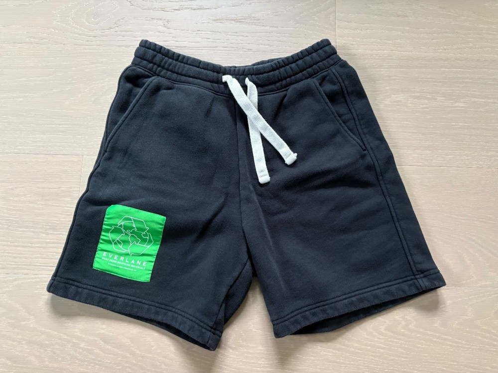 Everlane Men's Recycled Cotton Fleece Shorts Black Size XS