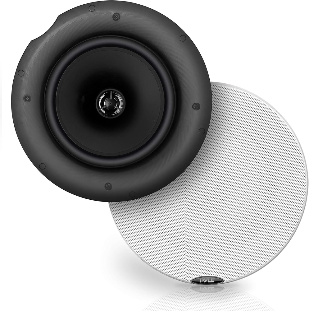 Pair 6.5” Bluetooth Universal Flush Mount In-Wall In-Ceiling 2-Way Speaker Syste