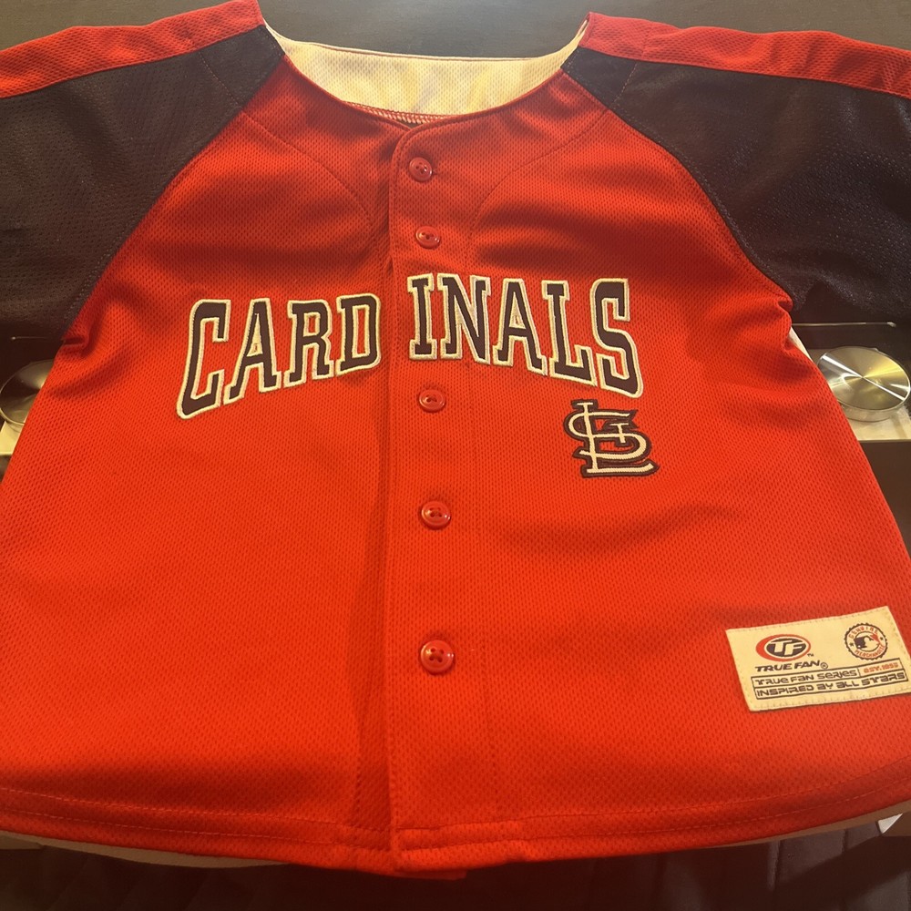 St Louis Cardinals Stitched True Fan Jersey Youth 4T Genuine Merchandise 77386