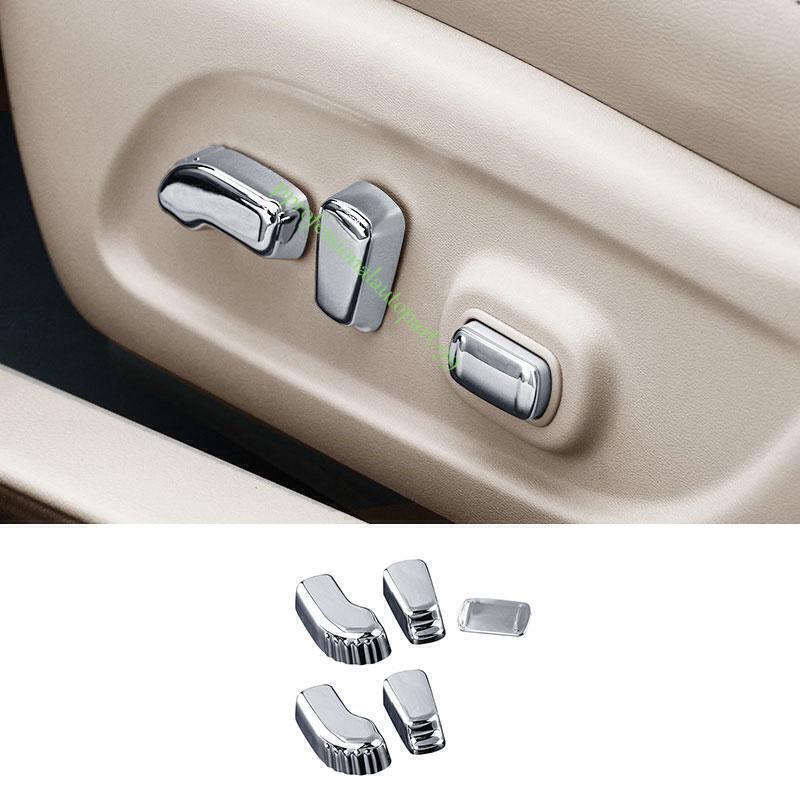 5x For Nissan Murano 2015-24 Chrome Power Seat Control Button Molding Cover Trim