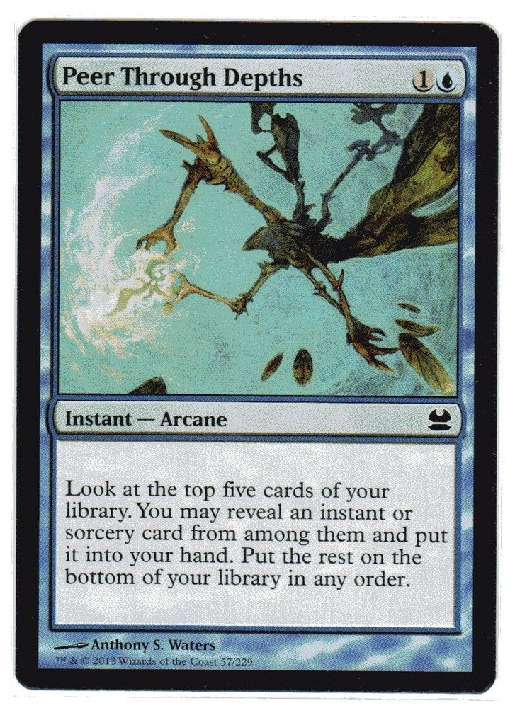 2x MTG Modern Masters Peer Through Depths #57 MMA 2013 Rare Card