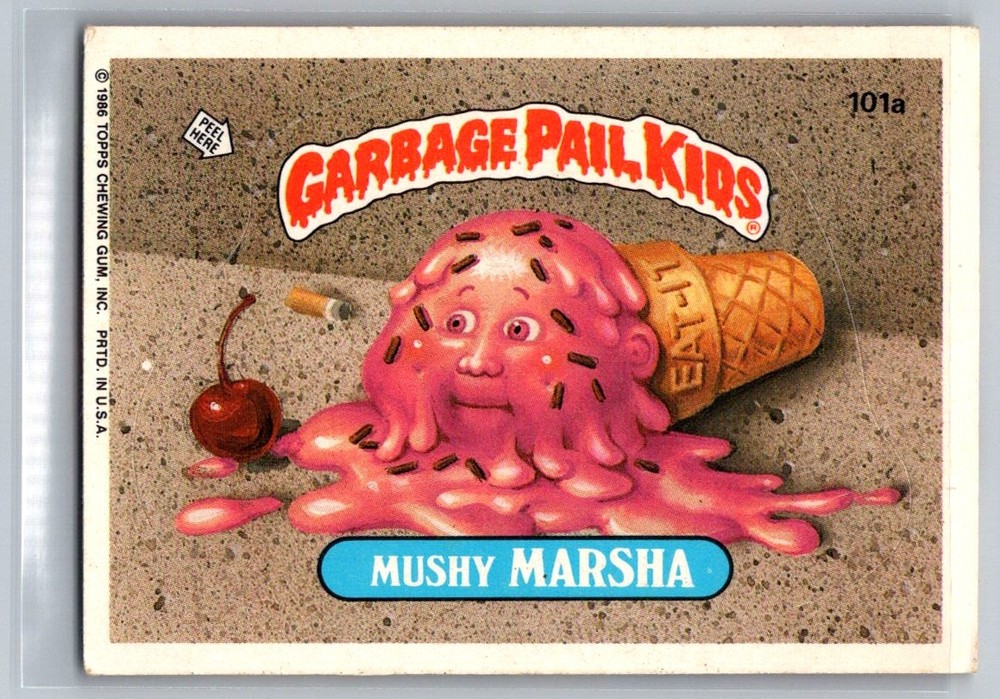 Mushy Marsha 1986 Topps Garbage Pail Kids Series 3 #101a