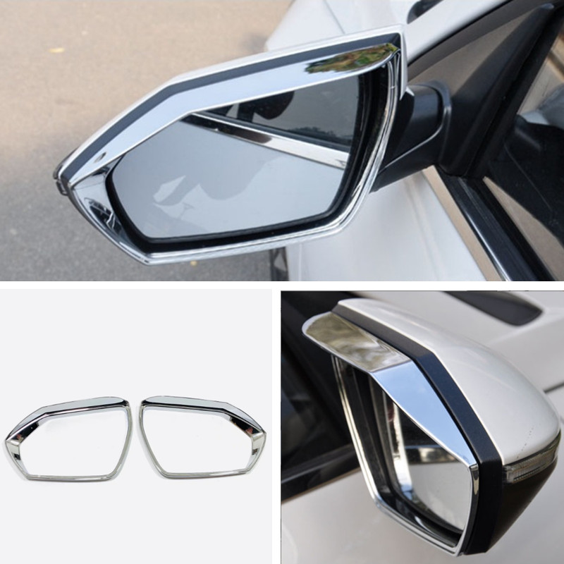 2021-2024 Hyundai Elantra Chrome Rain Guard Mirror Cover Pair