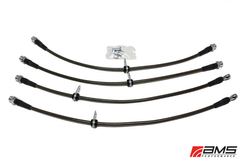 AMS Performance Fits 08-15 Mitsubishi EVO X Stainless Steel Brake Lines (4 Lines