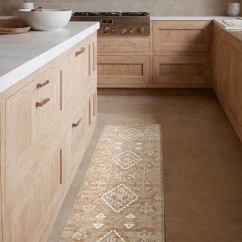 Boho Kitchen Mat with 1/2 Inch Thick Cushion for Anti-Fatigue Comfort