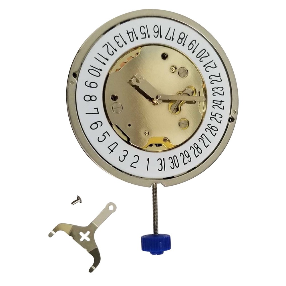 Ronda 5021.D Quartz Watch Movement with 5 Hands and Single Calendar Battery Operated